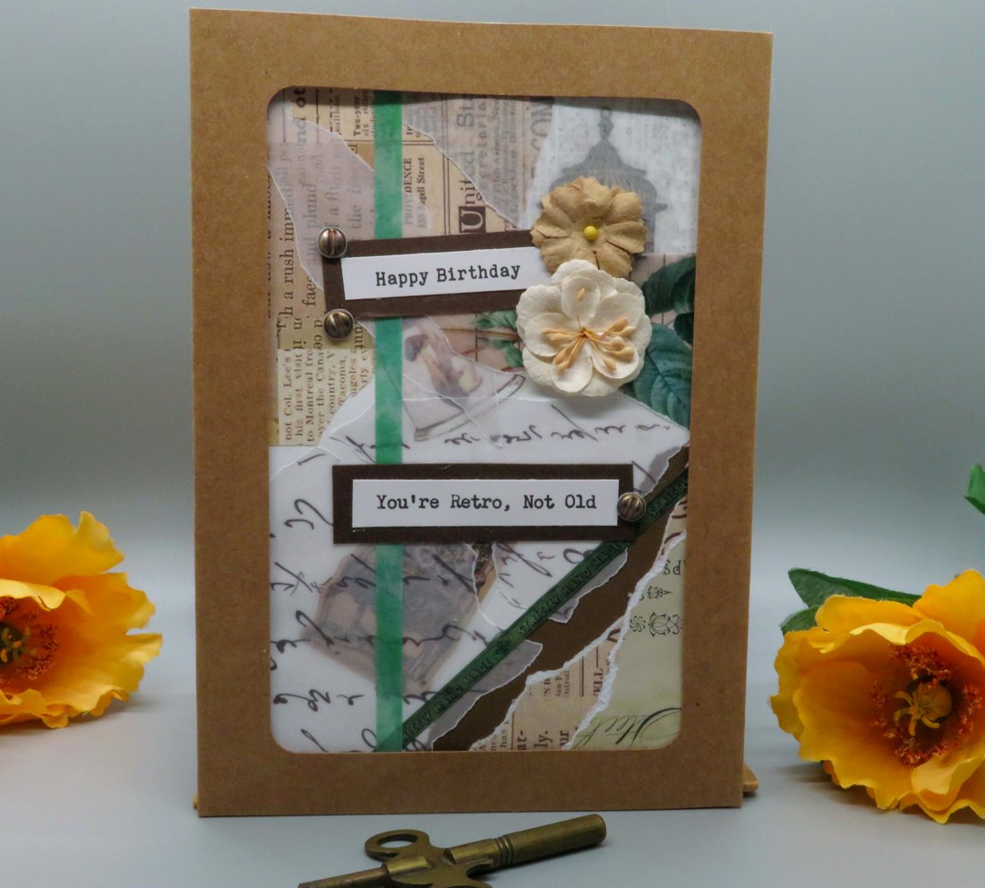 Handmade birthday greeting card by Torn Edges